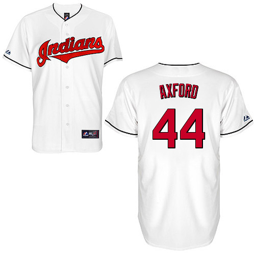 John Axford #44 Youth Baseball Jersey-Cleveland Indians Authentic Home White Cool Base MLB Jersey